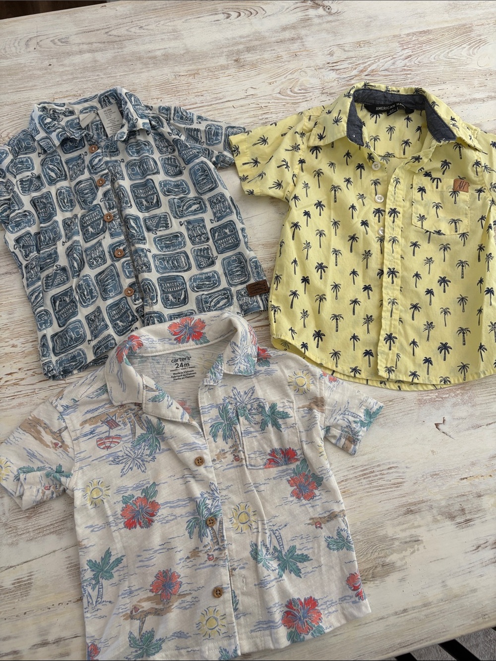 Lot of 3 Short-Sleeve Button-Down Shirt